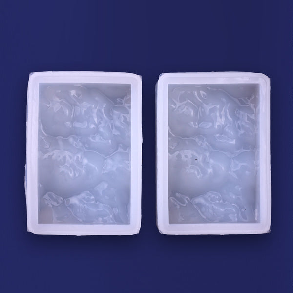 1 pcs Handmade clear silicone mould for resin jewellery ,Cabochons for earrings, pendants, polymer clay,Water Ripple Effect 45x30mm