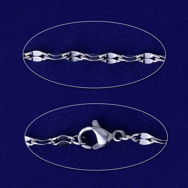 0.4*0.2mm link Stainless Steel Chain with Lobster Clasp Necklace Custom Made 20"51mm 5pcs 10173003