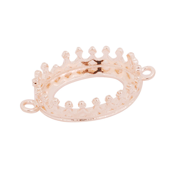 10x14mm (In size) Rose Gold Bezel Setting,Claw Clasp Bezel,12x20.5mm Oval Claw Setting Bezel Link,Hollow clip edge,20pcs/lot