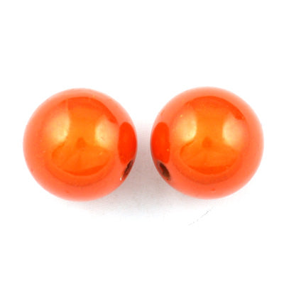 Top Quality 16mm Round Miracle Beads,Orange,Sold per pkg of about 250 Pcs