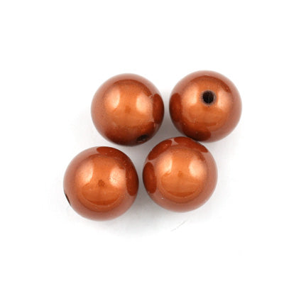 Top Quality 5mm Round Miracle Beads,Cinnamon,Sold per pkg of about 7300 Pcs