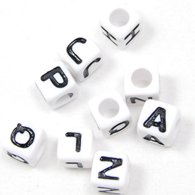 7*7MM Cube Alphabet Beads Acrylic Mixed Alphabet,Sold per PKG of 2000 PCS