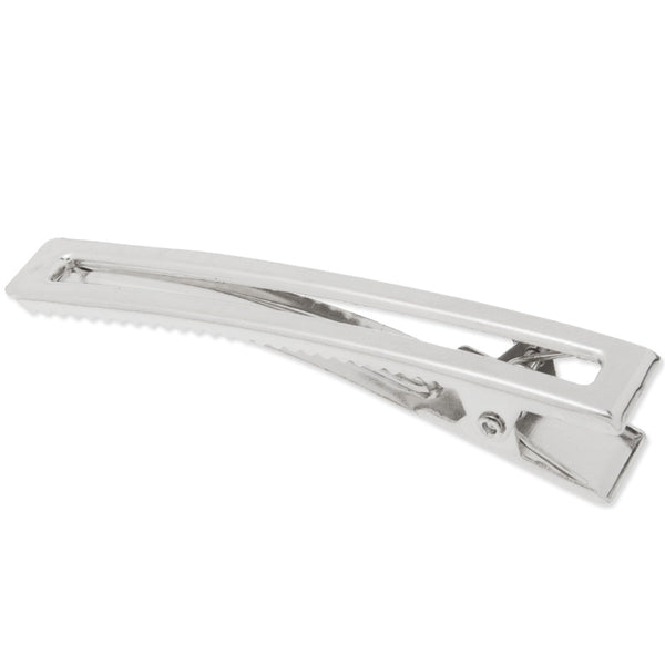 60mm Metal Alligator Hair Clip with Teeth,Nickel color,9mm width,20 pieces/lot