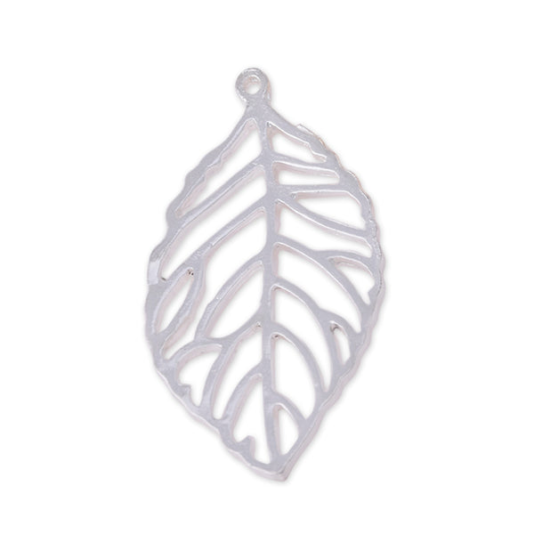 20 Silver 5.0*2.5 cm Charm Alloy Leafs Metal Pendant accessories Jewelry findings Diy Handmade Pendants