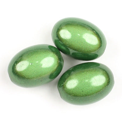 Top Quality 14*20mm Olive Miracle Beads,Green,Sold per pkg of about 240 Pcs