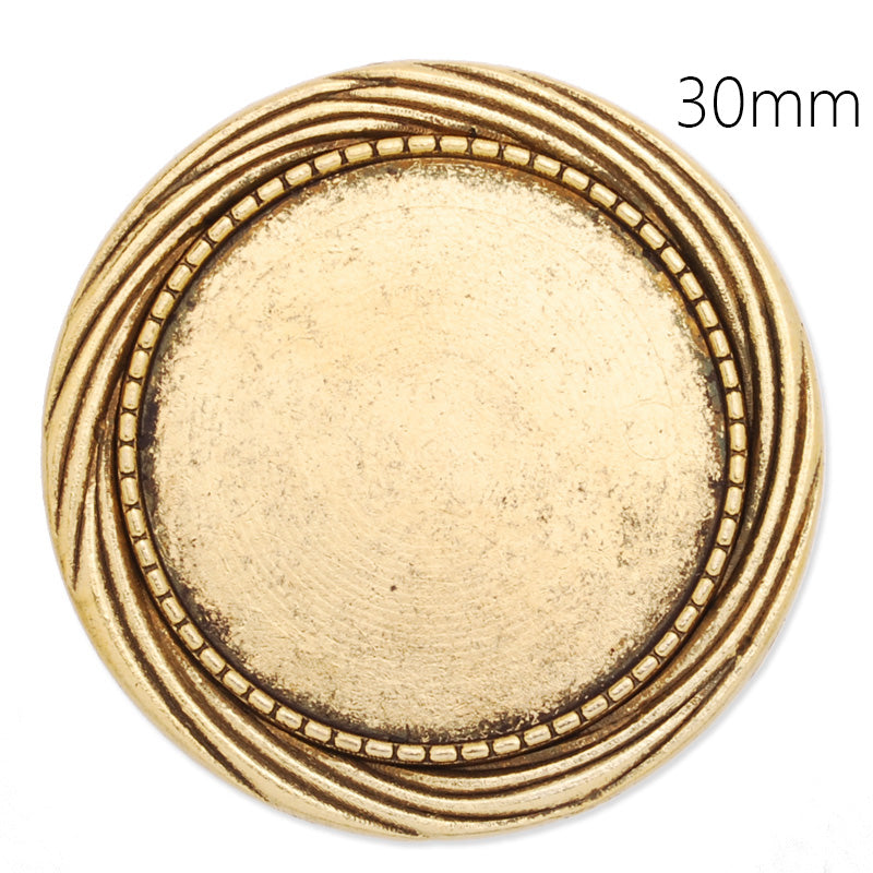 30mm anqitue gold plated brooch blank,brooch bezel,zinc alloy,lead and nickle free,sold by 10pcs/lot