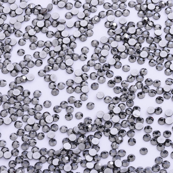 SS6 1440PCS Gray Non Hot Fix Crystal, Flat Back 3D Rhinestones DIY Phone case Nail art design deco supplies