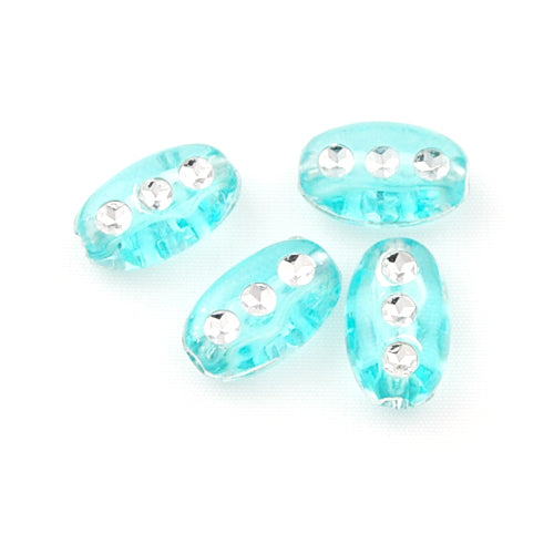 6*9.5 MM Plastic Beads with diamond,Sold per pkg of 3300 PCS