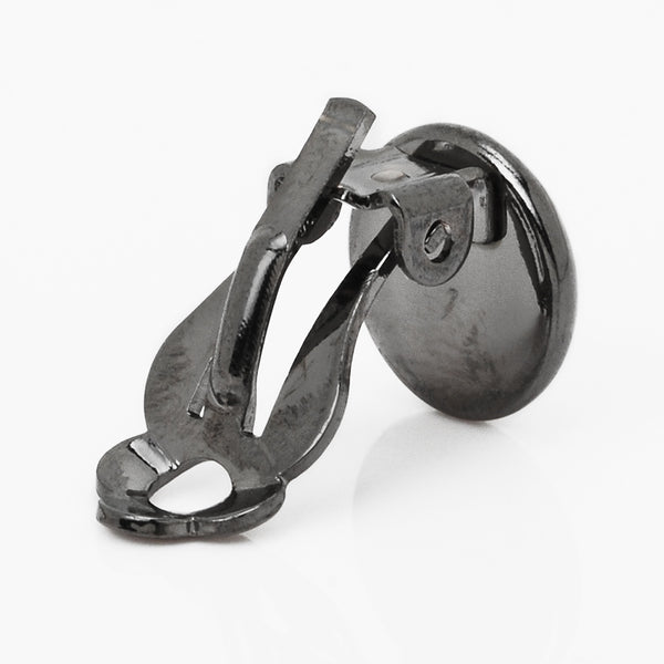 8mm Brass Earring Clip Setting,Black Earring Clip Base,Jewelry Accessories,sold 50pcs/lot