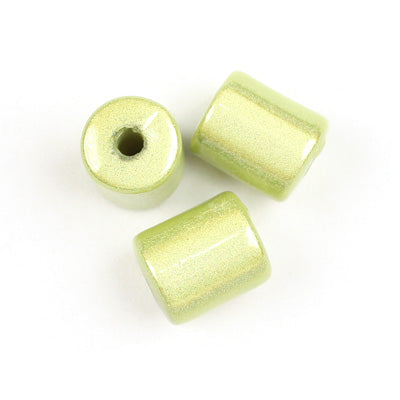 Top Quality 8 x 10 MM Tube Miracle Beads,Green Yellow,Sold per pkg of about 1100 Pcs