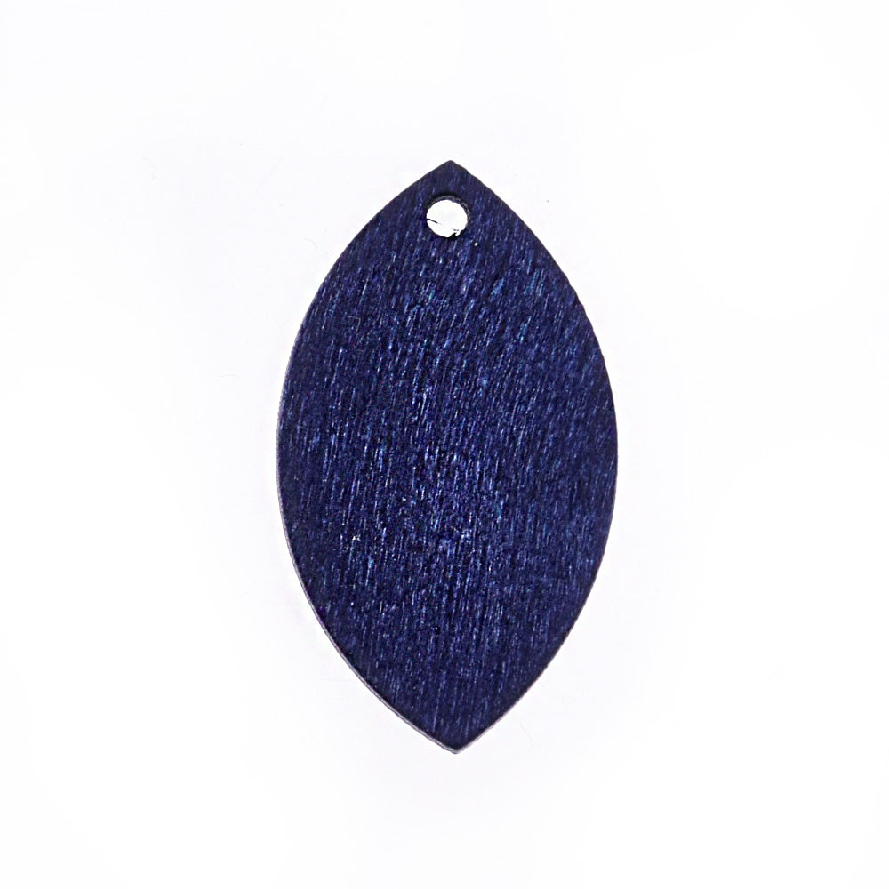 Geometric wood earring pendant Leaves shape handmade jewelry 32*19mm purple 20 pcs 10168550