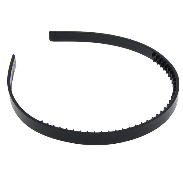 Acrylic Headbands in Black with teeth,9 mm Width,with bent ends for best comfort.20pcs/lot