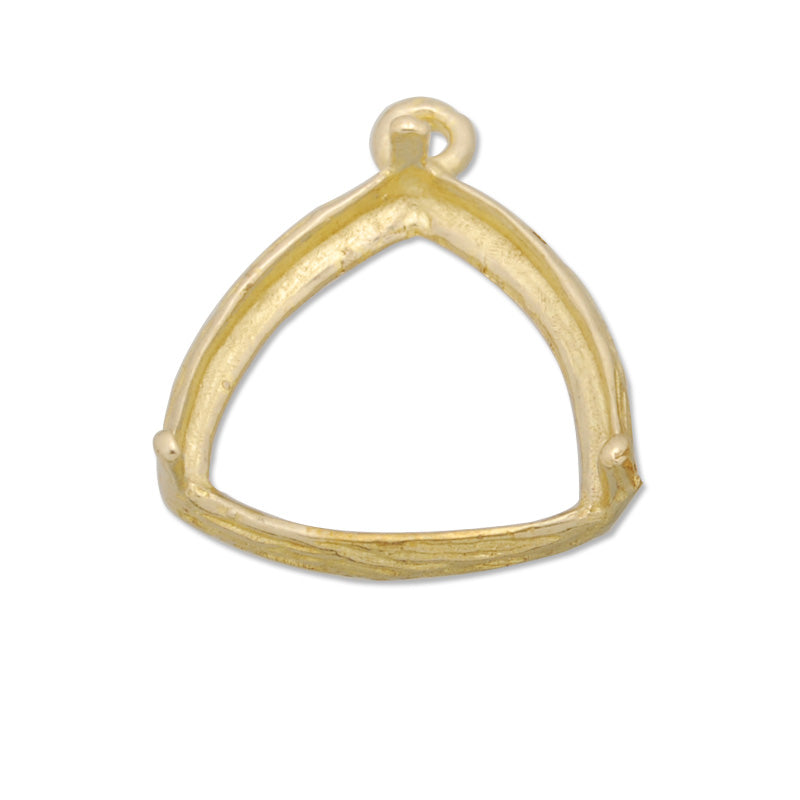 12*12MM Triangle Brass Gemstone Bezel,Raw Brass,charms links,sold 20pcs per lot