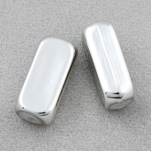 6*13 MM Coated Beads,Imitation Rhodium,Sold per by one package of 1600 PCS