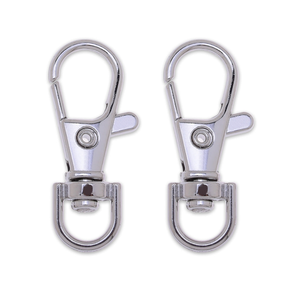37*13mm Zinc alloy Key Chain with lobster clasp Wallet Chain Clasp Chainmail Clasp Trigger Snap Hook white K 30 pcs 10182703