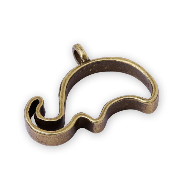 10 Antique Bronze Metal elephant frame  30*23*4mm open back pendant  Zinc alloy accessories pendant trays Resin Setting Blanks