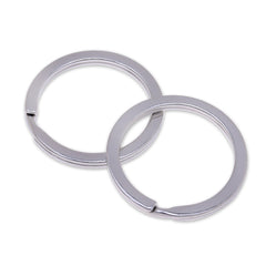 20mm Iron Flat Keychain Ring Clasps Round Keychain Ring Connector Split Ring DIY Key Chain white K 50 pcs 10182903