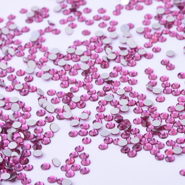 SS3 1440PCS Fuchsia  Non Hot Fix Crystal, Flat Back 3D Rhinestones DIY Phone case Nail art design deco supplies