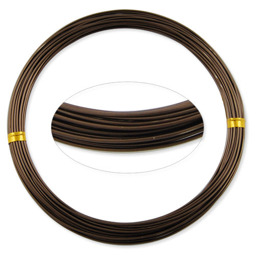 1MM Anodized Aluminum Wire,Deep Coffee Coated, round,10M/coil,Sold Per 10 coils