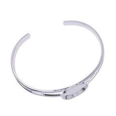 5 Adjustable Silver Bracelet With 20MM Round Setting,Cuff,Adjustable, fit 20mm Round Cabochons