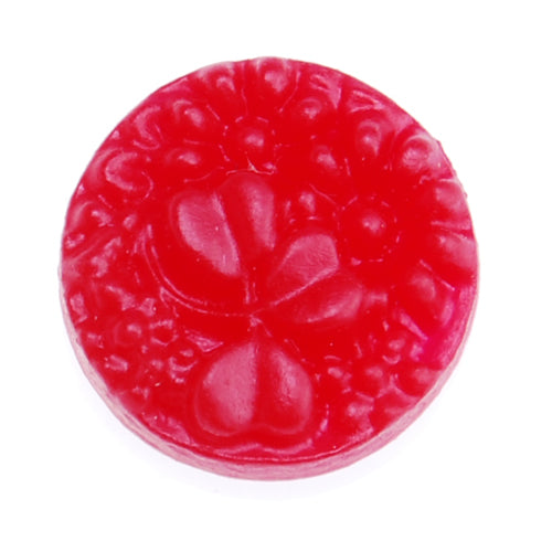 15MM Round Flower Shape Beauty Head Resin Flatback Cabochons,Red;sold 50pcs per pkg