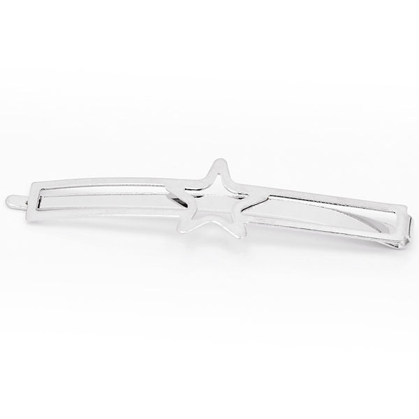 67*11mm Imitation Rhodium Blank Pentagram Hairpin,geometry word folder, hair clips base,Bobby Pin Base,Metal,20pcs/lot