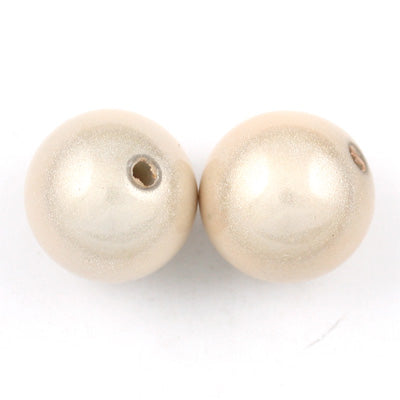 Top Quality 16mm Round Miracle Beads,Cream,Sold per pkg of about 250 Pcs