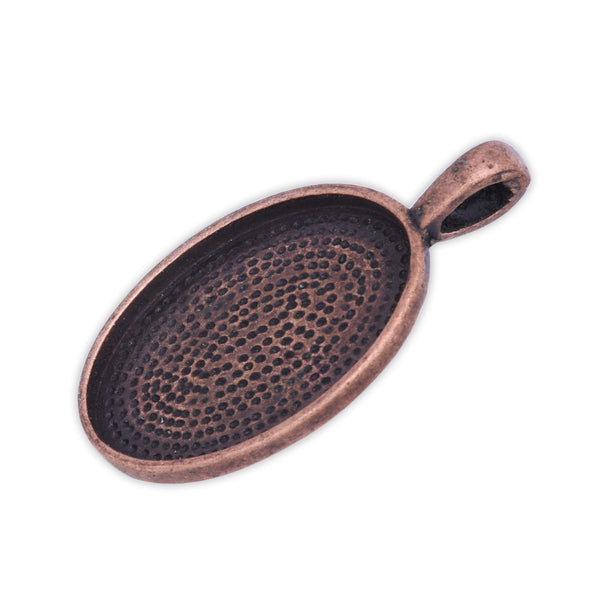 18x25mm oval Pendant trays,zinc Alloy filled,Antique Copper,20pcs/lot