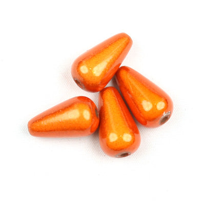 Top Quality 6*10mm Teardrop Miracle Beads,Orange,Sold per pkg of about 2800 Pcs
