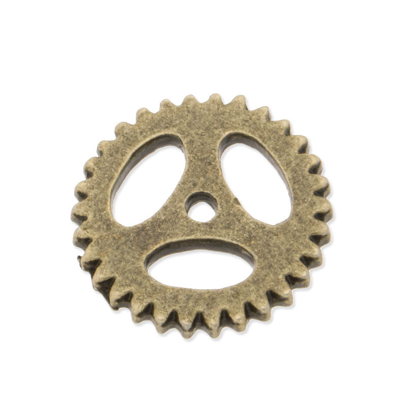 20PCS 15mm Antique Bronze Metal Steampunk, Gear Charms Connector for Gear Jewelry