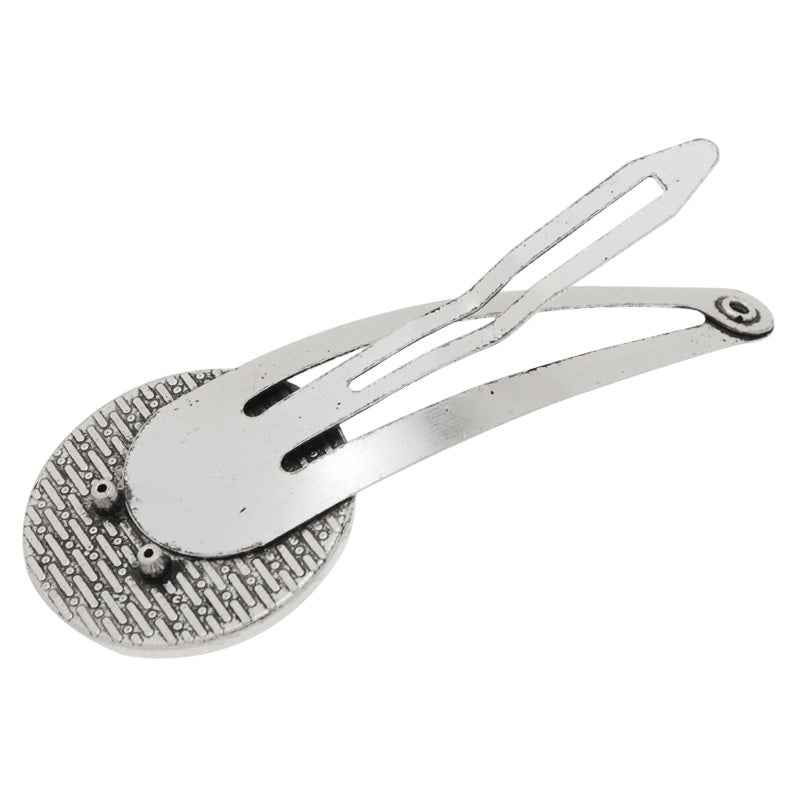 Blank Metal Bobby Pin Base,Hair Clips with 20mm Round Bezel Setting,Antique Silver,20 Pieces/lot