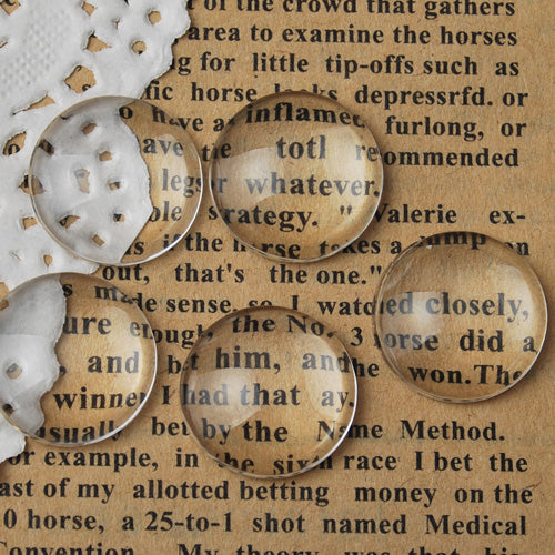 200 18MM Round  Flat Back  clear Crystal glass Cabochon,Top quality