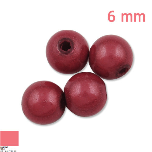 2013-2014 New style Top Quality 6mm Round Miracle Beads,Coral,Sold per pkg of about 4500PCS
