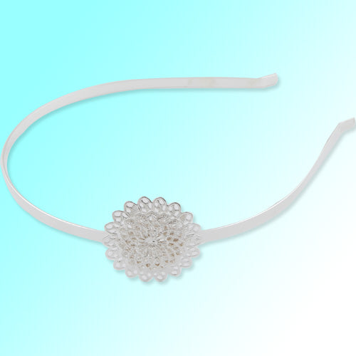 34MM Round Headband,Silver Plated,Sold 10 PCS Per Package