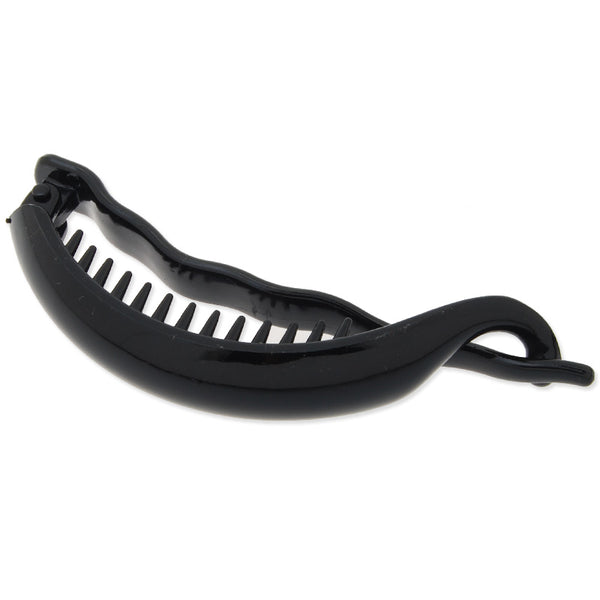 100mm Blank Black Plastic Hair Claw with scure extra Teeth.Ponytail Holder Style,20pieces/lot