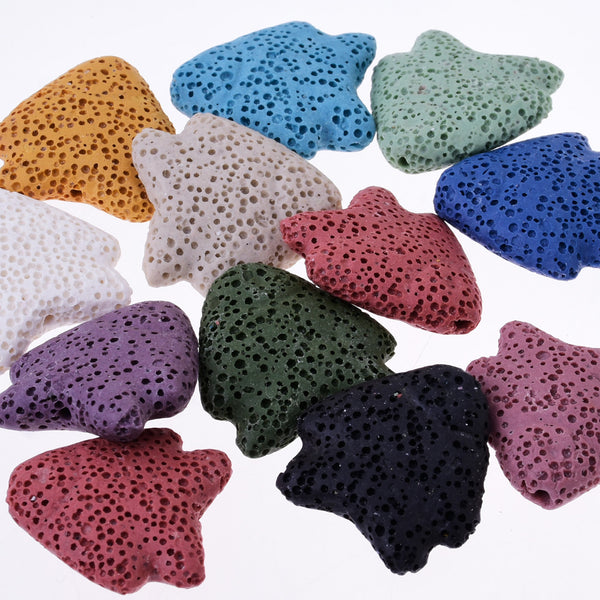 Fish shape Large Stone Beads Handmade Jewelry 25mm 1.2mm hole mixed color 10pcs/lot