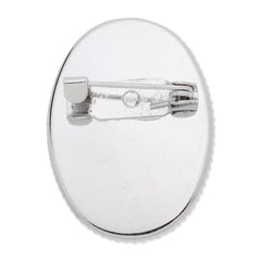 Brooch With 18x25MM Oval Bezel,Nickel plated,brass filled,20pcs/lot