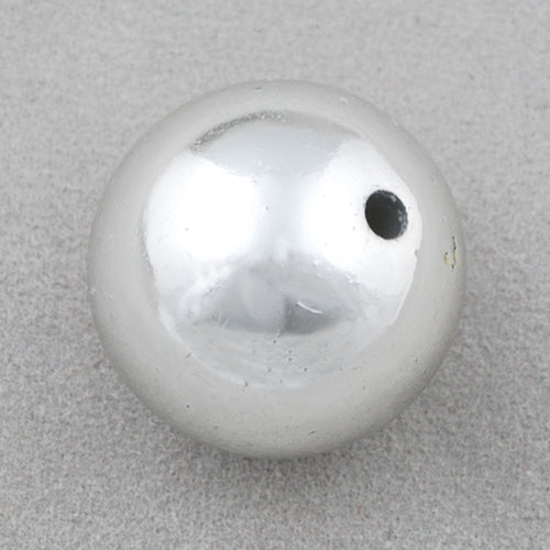 20 MM Coated Beads,Imitation Rhodium,Sold per by one package of 120 PCS