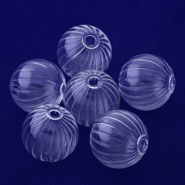 10pcs Glass Jars 4*16MM Pumpkin ball shaped White Clear glass for jewelry Necklace Pendant making Clear Glass wishing Bottles