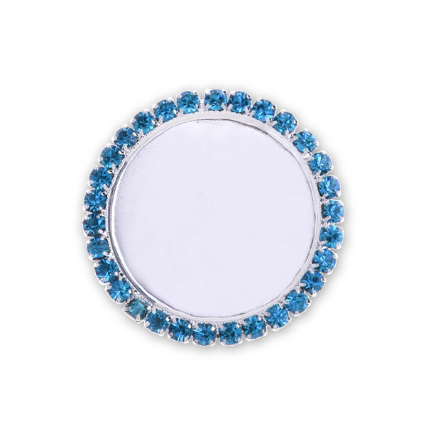 5 pieces Flatback Rhinestone Cameo Base Rhinestone Circle Cameo Pendant 20mm