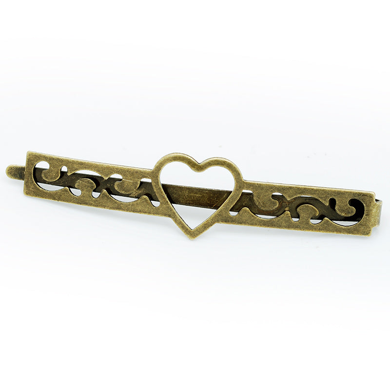 66*15mmAntique Bronze Geometry Word Folder, Hair Clips Base,Blank  Love-type hairpin,Bobby Pin Base,Metal,20pcs/lot
