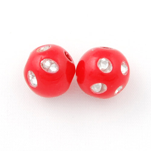 8 MM Plastic Beads with diamond,Sold per pkg of 2400 PCS