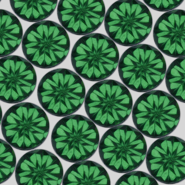 10mm Round Druzy Resin Embellishment Cabochons Prism Cabochons Glitter Cabochons deep green