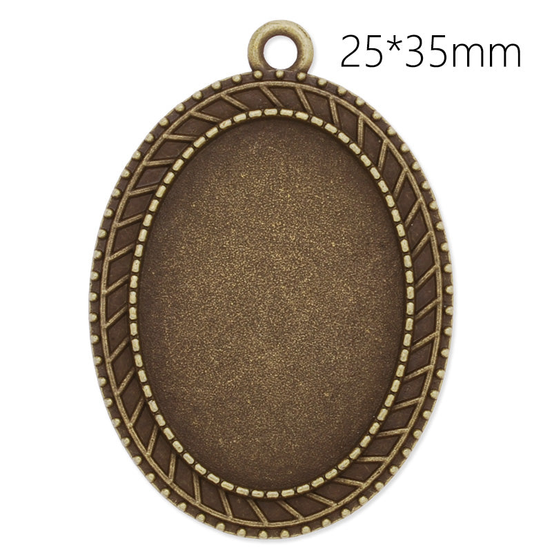 25x35mm Oval simple pendant tray,Zinc alloy filled,Antique Bronze plated,20pcs/lot