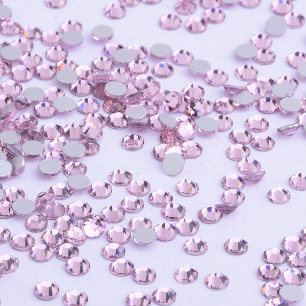 SS8 1440PCS Light Pink Non Hot Fix Crystal, Flat Back 3D Rhinestones DIY Phone case Nail art design deco supplies