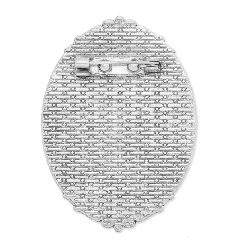 30x40mm anqitue silver plated oval brooch blank,brooch bezel,zinc alloy,lead and nickle free,sold by 10pcs/lot
