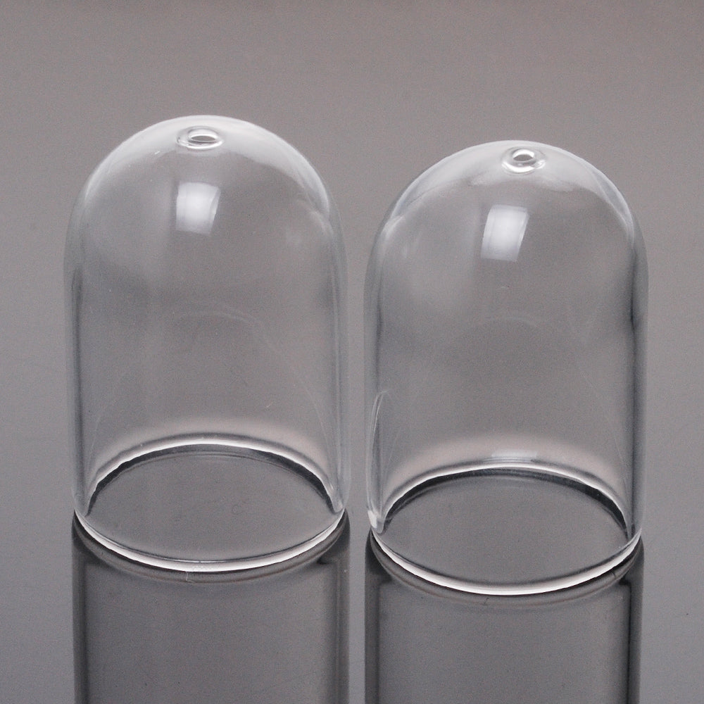 25*38mm Round straight glass,Perforated glass,White & Clear Glass Fittings for jewelry making,inner size 22mm,10pcs/lot