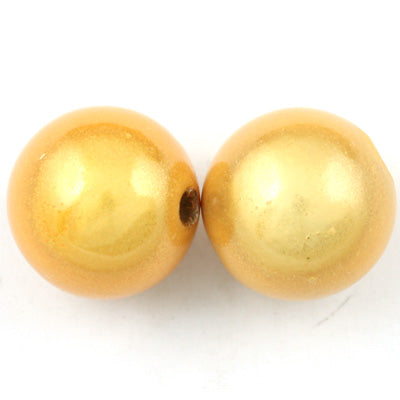 Top Quality 18mm Round Miracle Beads,Light Topaz,Sold per pkg of about 170 Pcs