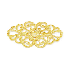 32x20mm Great Brass copper Huapian,DIY Copper Huapian Metal Jewelry Accessories,Copper Hollow Filigree Flower Wraps Connectors,50PCS/lot