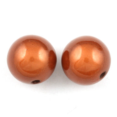 Top Quality 16mm Round Miracle Beads,Cinnamon,Sold per pkg of about 250 Pcs